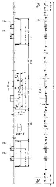 5 Riegel-Schloss 241354 / 241353